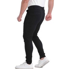Black Slim Fit Stretch Skinny Chinos Size 30
