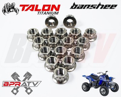 Best Yamaha Banshee 350 TITANIUM Lug Nuts Nut Complete Kit Front Rear Set of 16