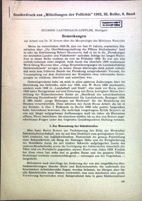 Bemerkungen zur Arbeit von Dr. H. Schupp über die Morphologie des Mittleren West