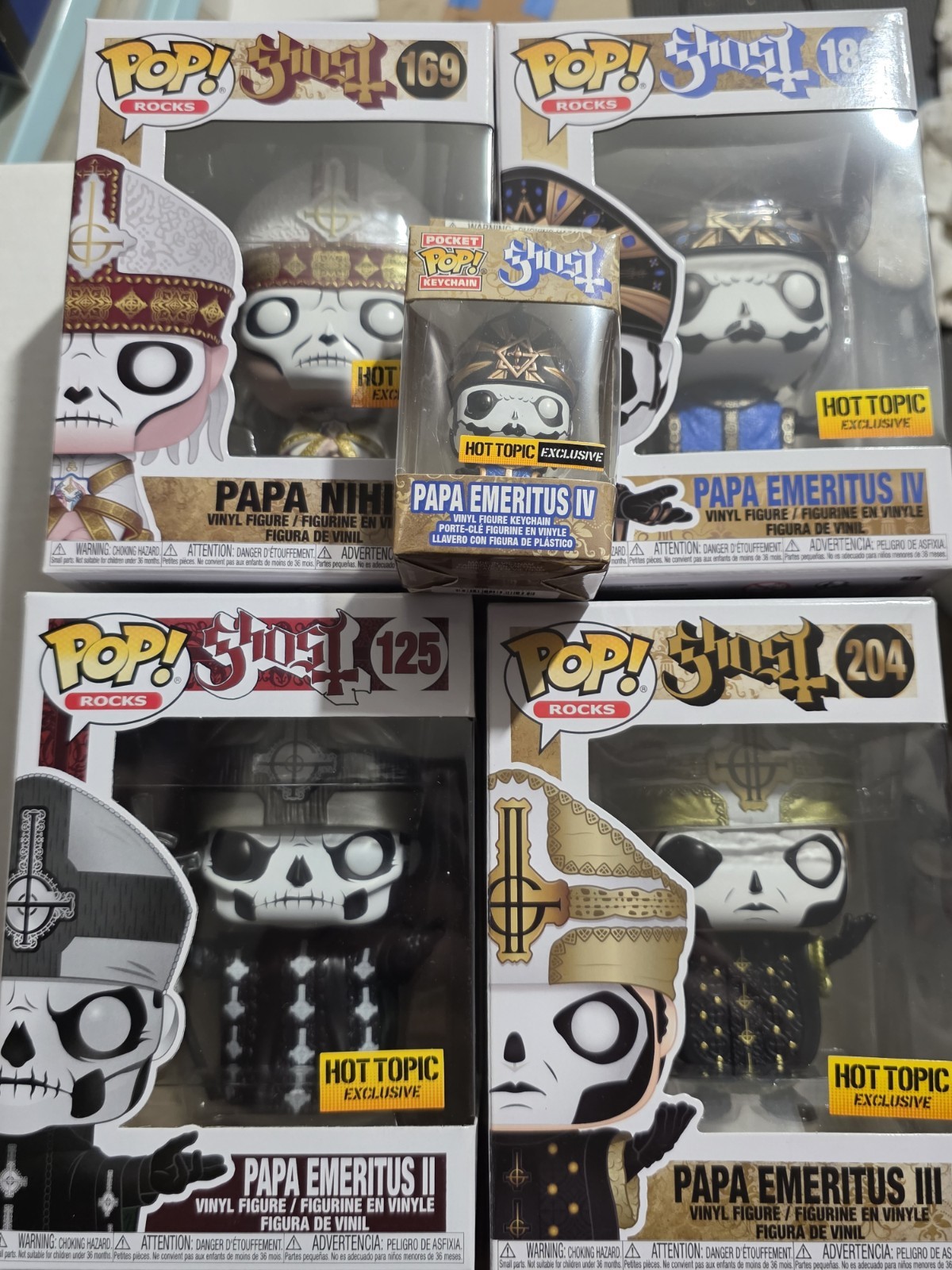 Funko Pop! Figuras Rocks Ghost Edición Especial Papa Nihil & Emeritus II-III-lV-