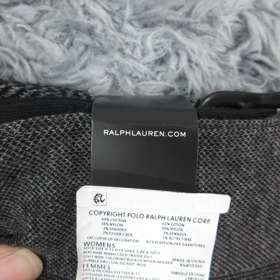 Paquete de 3 pares de calcetines Lauren Ralph Lauren para mujer 9-11 negro gris espiga nuevos con etiquetas Foto 3 de 4