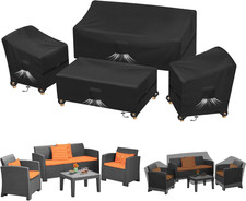 4 Pezzi Veranda per Esterni Set,Copertura per Mobili Da Giardino Di Coperture pe