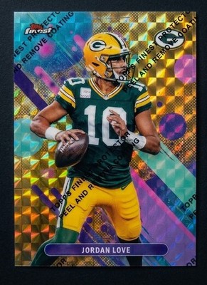 2025 Topps Finest Football Jordan Love Gold Refractor w/film /50 SSP #55
