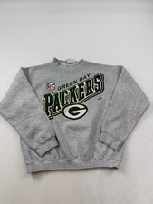 Vintage Green Bay Packers Sweatshirt Mens Small Gray NFL Football Logo Athletic