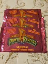 Mighty Morphin Power Rangers series 2 trading cards lot of 3 New Sealed packs