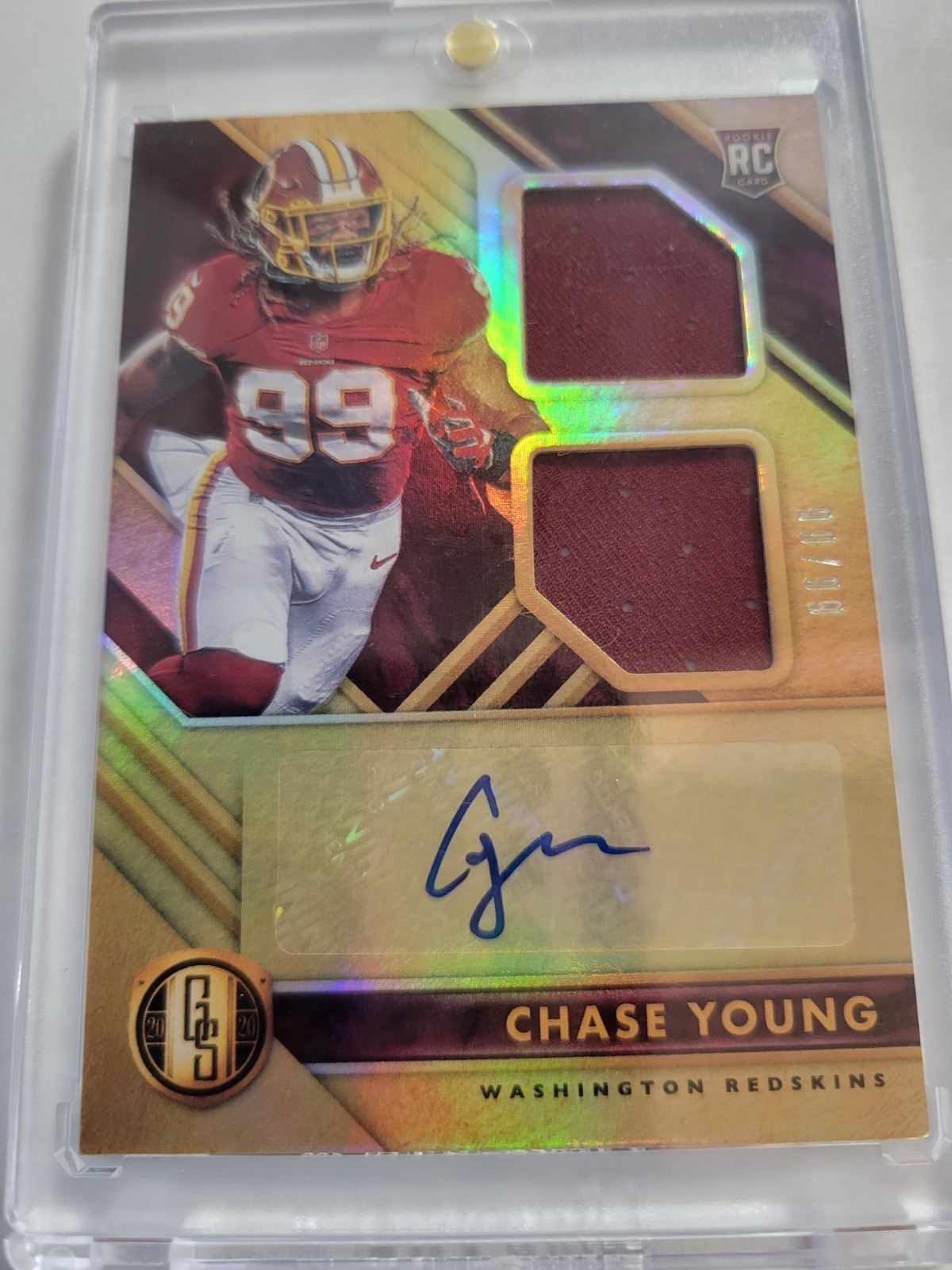 Chase Young Panini Gold Standard #263 Rookie Jersey Autograph Double