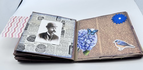 Junk Journal Butterfly Old Time Classic Pics Themed Medium Is Brown Paper Bags - Picture 10 of 14