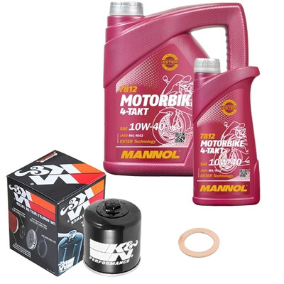 Yamaha XV 1700 Road Star Warrior VP14 2003, MANNOL 10W40 5L, K&N Ölfilter Set