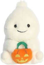 New Aurora Spooky Halloween Rolly Pet Gerome Ghost Plush - White 5.5 Inches