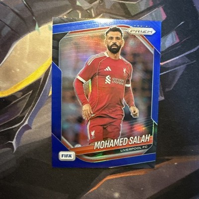 Mohamed Salah 2025-26 Panini Prizm FIFA #93 Blue Prizm #/199