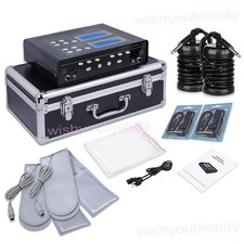 Portable Ionic Foot Bath Detox Machine Dual User Detox W/ Infrared Belt Home Spa