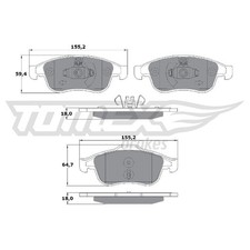 Satz Bremsbeläge Bremsklötze vorne für Nissan Townstar XFK | 24343669