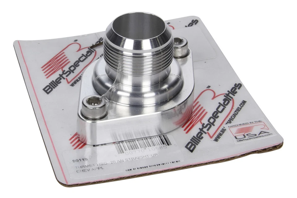 Cuello de agua recto de aluminio Billet Specialties BSP90119 se adapta a Chevy de bloque pequeño Foto 3 de 4