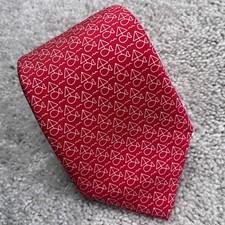Vineyard Vines Neck Tie Red Fish Sailing Print Silk Preppy Yacht Mens Business