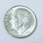 1947 ROOSEVELT DIME - 90% SILVER - CIRCULATED COIN #5191