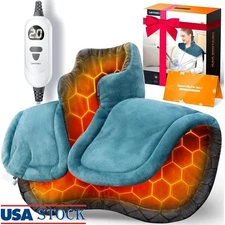 Graphene Heating Pad Neck & Shoulder Pain Relief W/ Timer & Auto Shut Off New