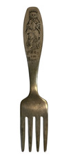 Puss In Boots Regal Silver Co Baby Fork Vintage Souvenir Collectible