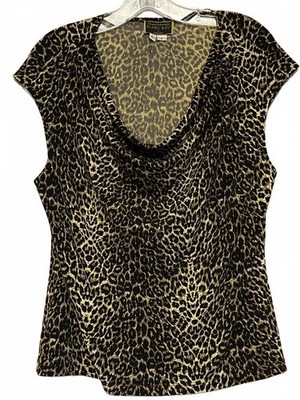 Mary Kay Women's Leopard Print Sleeveless Top Size L