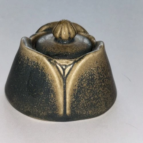 Rookwood Pottery Inkwell  / Trinket Box Jar With Insert  # 1677 Rare Glaze 1922