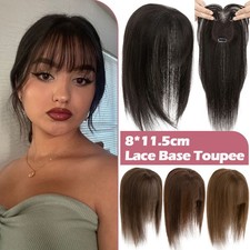 2026 100 Human Hair Topper Toupee Clip In Top Wigs Hairpiece Curtainair Bangs