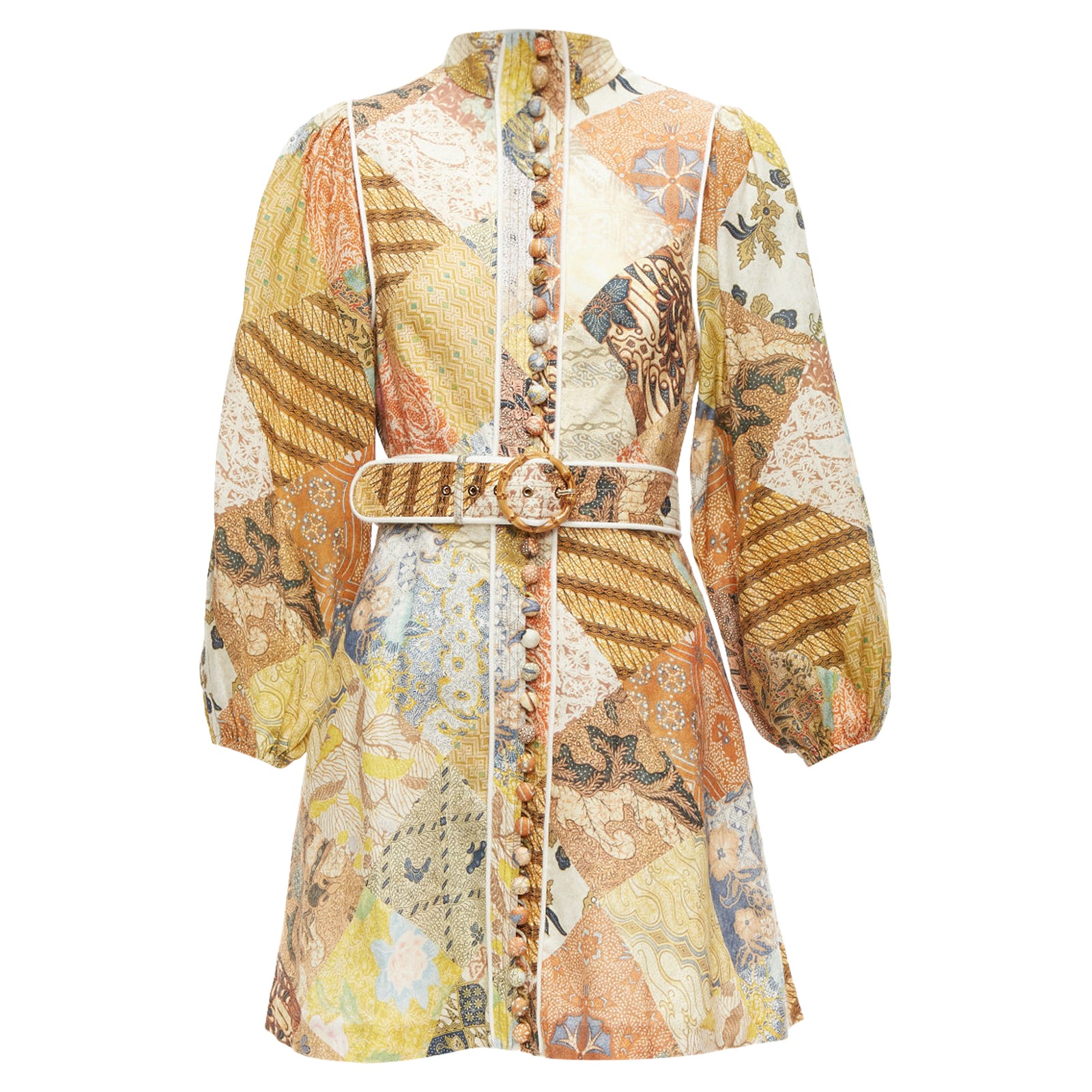 Zimmermann Brightside Linen Patchwork Ethnic Prin… - image 1