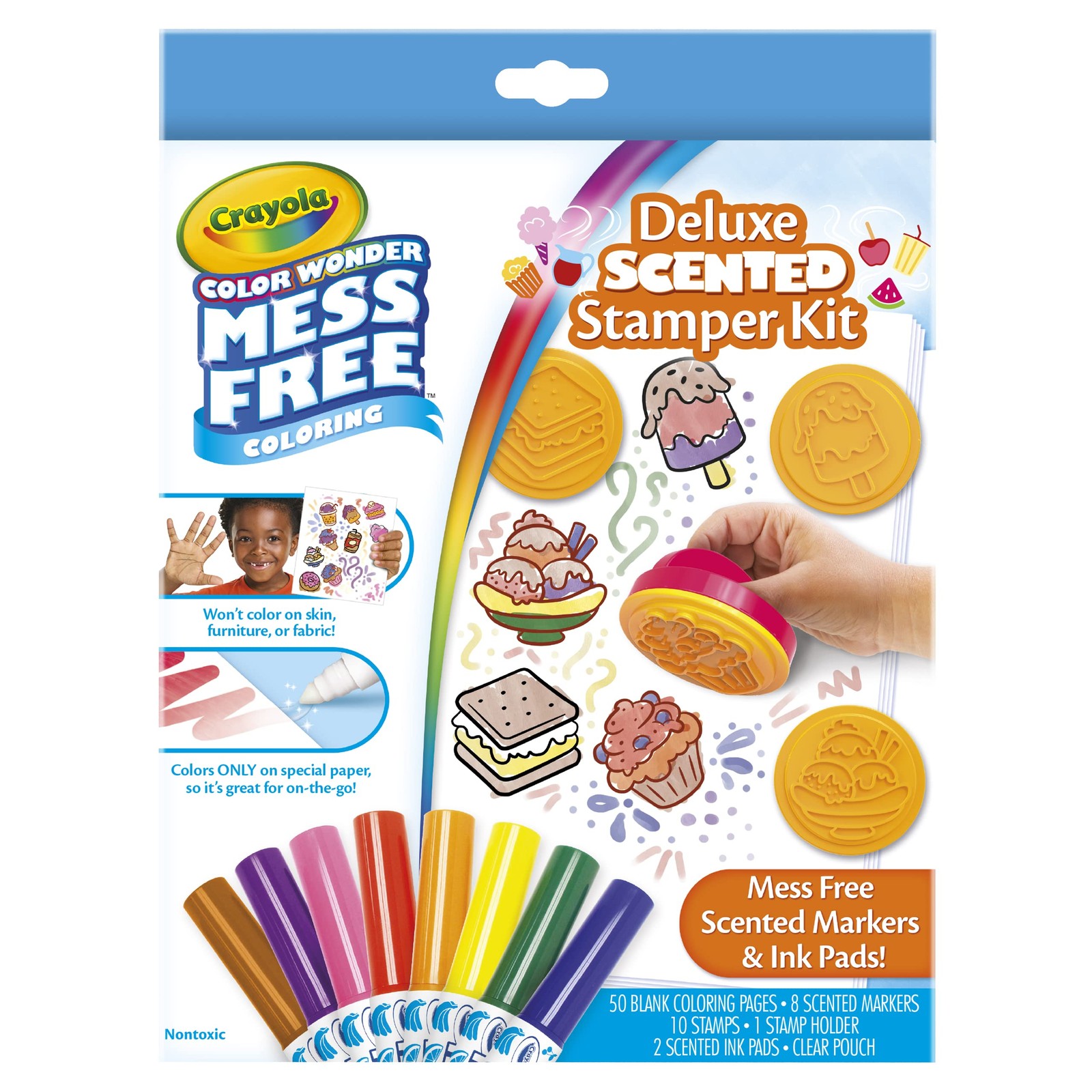 Crayola Color Wonder Mess Free Coloring Set, 50 Blank Coloring Pages, Scented Co