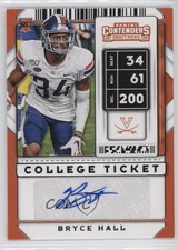 2020 Panini Contenders Draft Picks College Ticket Bryce Hall #174 Auto 0t2s