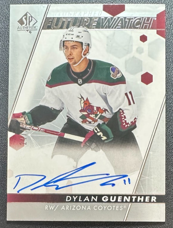 2022-23 SP Authentic DYLAN GUENTHER Future Watch Auto/ 999 (Arizona Coyotes)