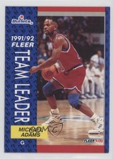 1991-92 Fleer Team Leaders Michael Adams #398 0z2x