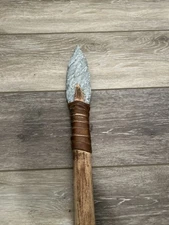 Vintage Movie Prop Stone Spear Plastic Weapon 1950s 67” Long