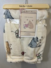 NEW Pooh Bear Collection Winnie The Pooh 30"x40" Baby Blanket Blush Pink Soft