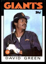 David Green 1986 Topps #727 Giants MLB READ FREE SHIPPING AutographDen