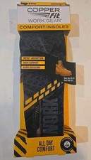 Copper Fit Work Gear Comfort Insoles M:8-13 W:9.5-14.5 All Day Comfort/ Support