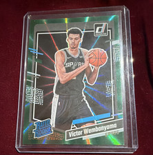 Panini 2023-24 Donruss Rated Rookie Victor Wembanyama #220 Green Holo Laser