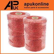 2x 250m 2,5mm Elektrozaun Polydraht Polydraht ROT Schaf Ziege Zaun Energizer