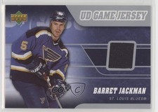 2006-07 Upper Deck UD Game Jersey Barret Jackman #J-BA 1nw5