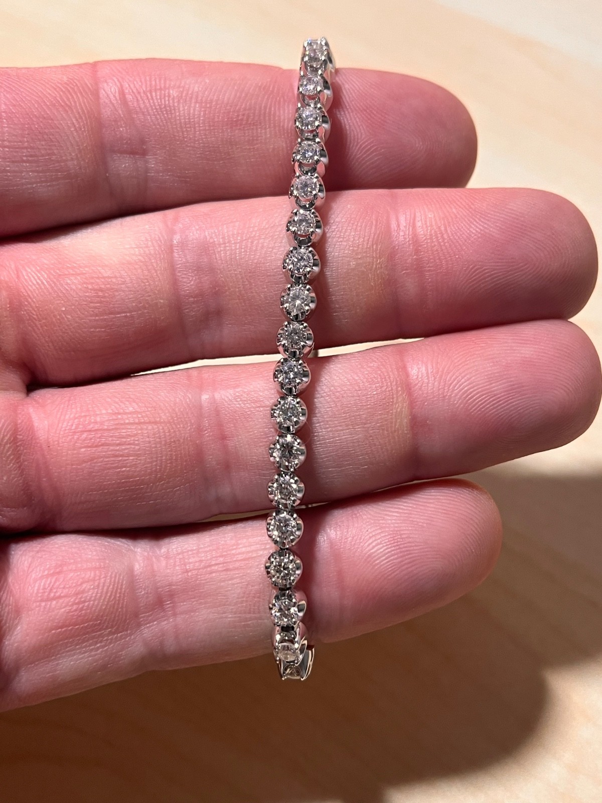 Estate 4.80cts Natural Diamond 14K White Gold Tennis Bracelet 18.3 Grams 7.5inch