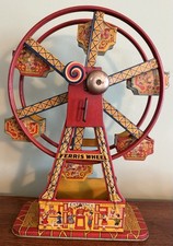 Vintage J Chein Hercules Ferris Wheel Tin Litho Wind-up - Works