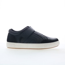 Propet Kade MCA043L Mens Black Leather Strap Lifestyle Sneakers Shoes