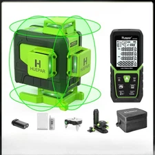 16 Lines Laser Level With 100M Rangefinder 4D Green Beam Cross Line Laser Tools