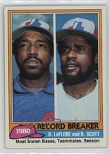 1981 Topps Record Breaker Ron LeFlore Rodney Scott #204 0b5