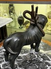 RARE AND INTERESTING  ANTIQUE JAPANESE BRONZE OR IRON DOG FIGURE — photo 8