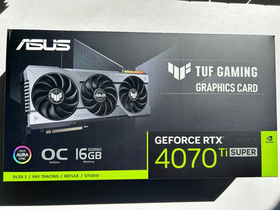 ASUS TUF RTX 4070 Ti SUPER 16GB GDDR6X OC Edition Brand New Factory Sealed RARE