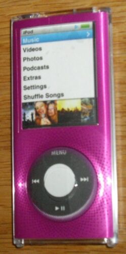 NIB ~ BELKIN 4th 4G gen Apple IPOD Nano Hard Case ~Aluminum Acrylic Shell PINK! - Picture 1 of 11