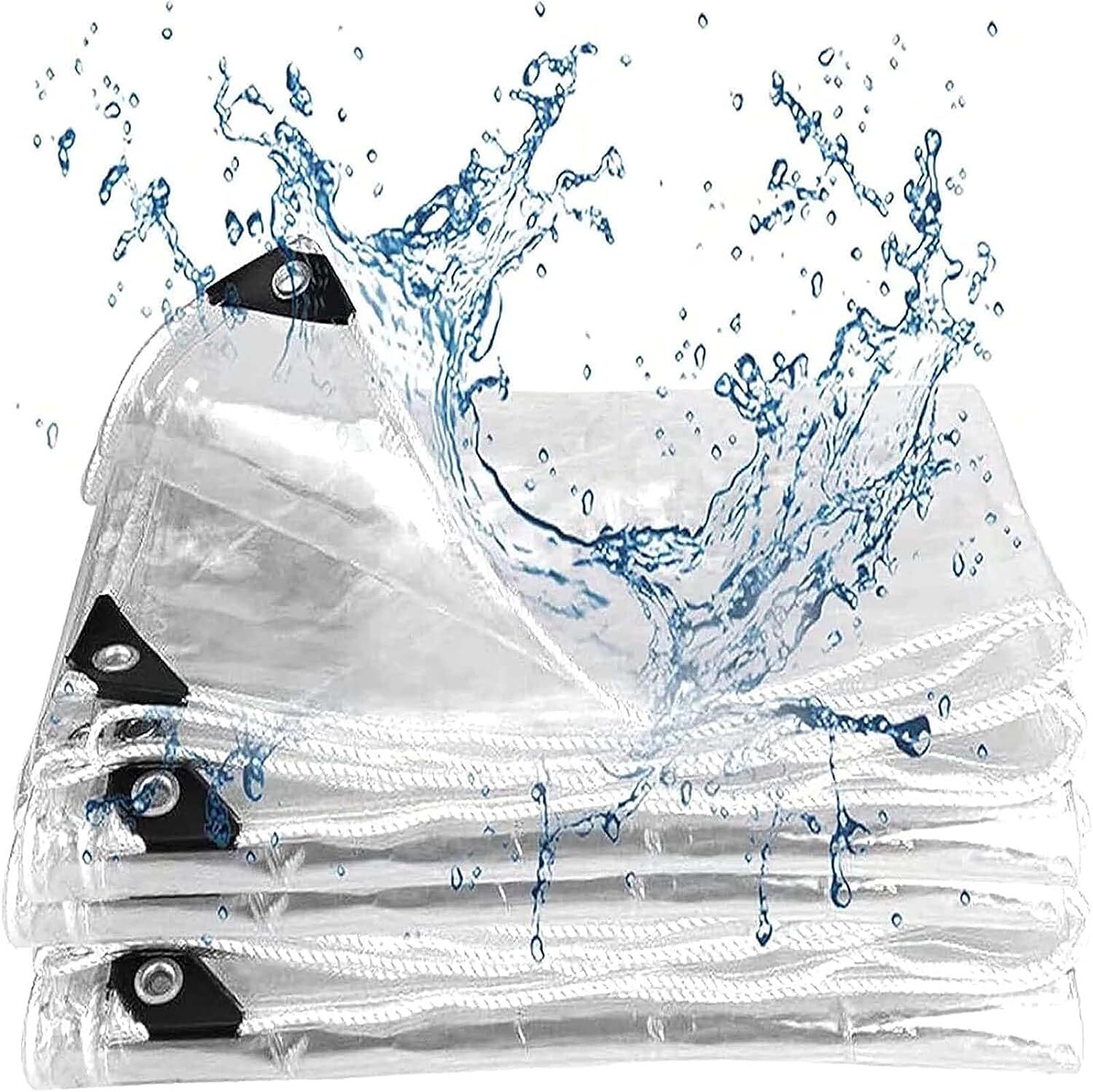 Transparente Wasserdichte Plane mit Ösen Schutzplane Klare Garten LKW