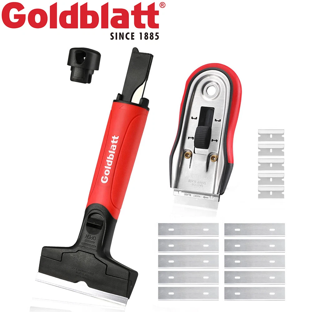 Goldblatt Razor Blade Scraper 2 piece Razor Scraper Tool with 15 piece Blade NEW