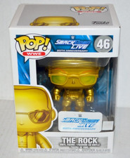 Funko POP! Figura Vinilo WWE The Rock #46 Smackdown Live Gold WWF EXCLUSIVA CASI NUEVA🔥