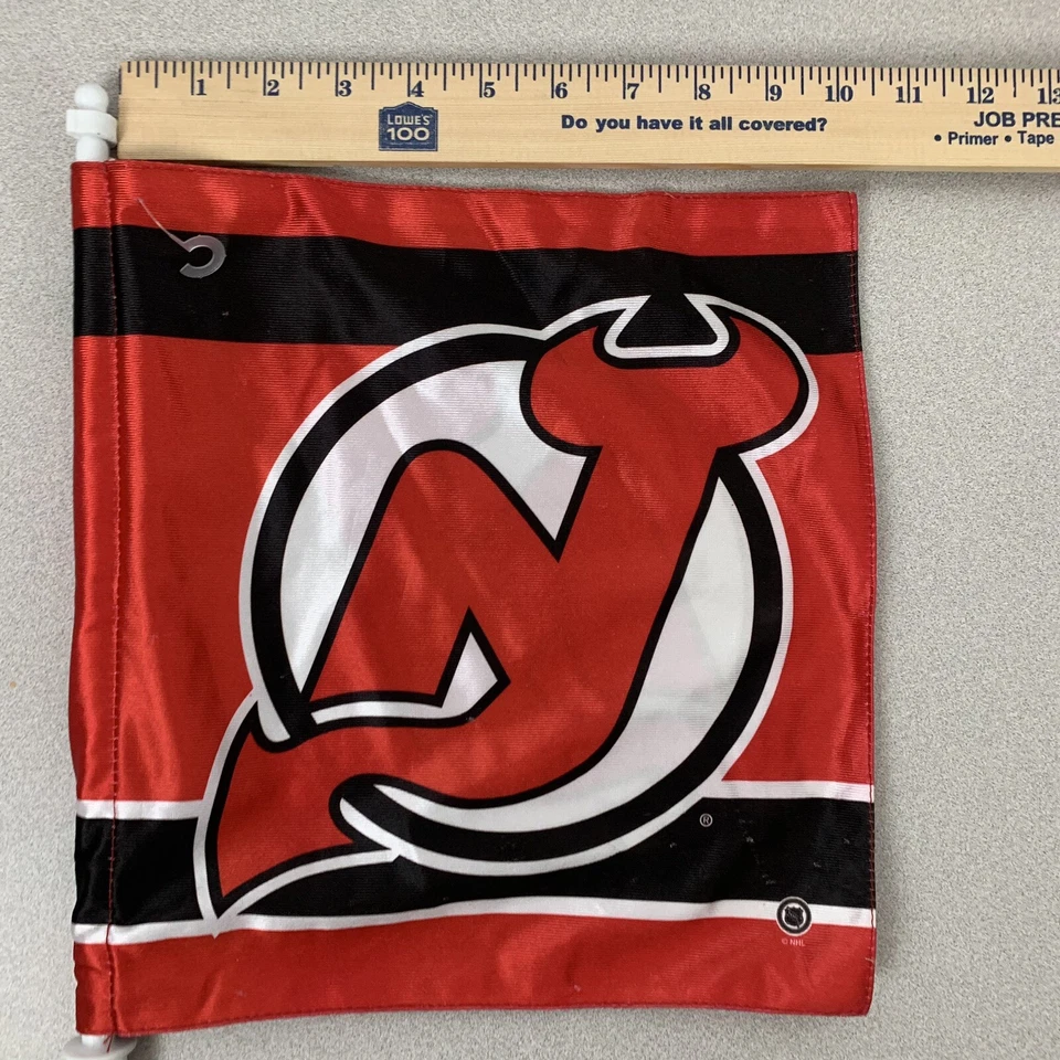 New Jersey Devils 2-Sided Car Flag w/ Pole 12"x10" - Image 3 of 4