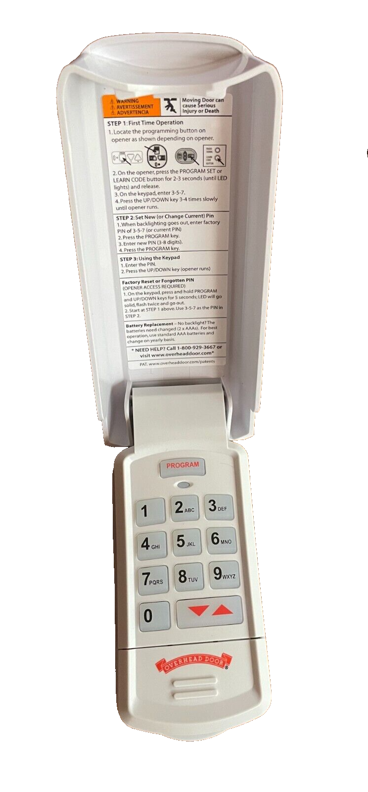 Overhead Door Wireless Garage Opener Wireless Keypad OKPBX Part