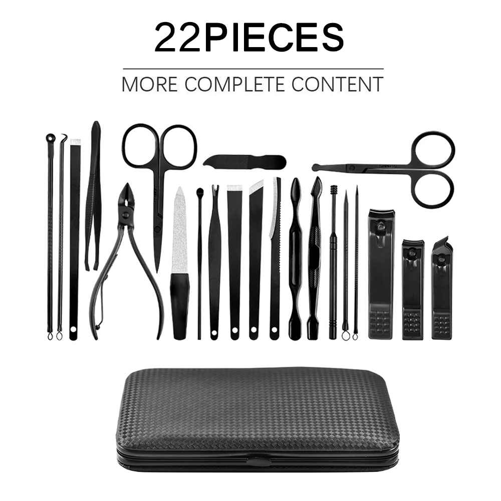 22PCS/Set Tools Pedicure Kit Stainless Steel Nail Grooming Clippers Manicure New eBay